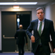 Senate Intelligence Committee ranking member Sen. Mark Warner (D-VA) arrives for a committee hearing in the Hart Senate Office Building on Capitol Hill March 21, 2018 in Washington, DC.